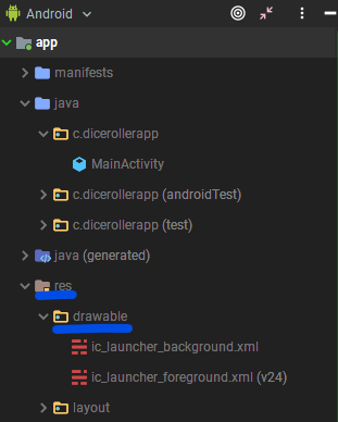 android studio download to drawable