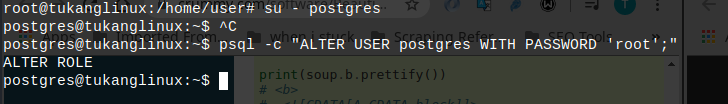 membuat user postgreSQL