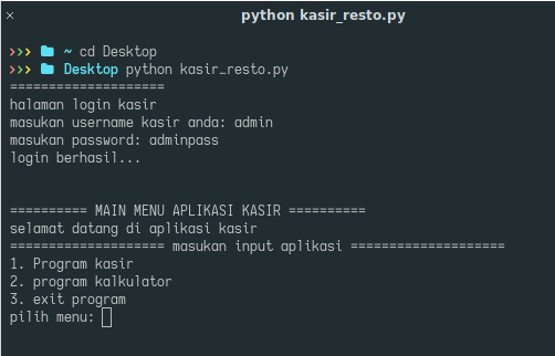 software program kasir python