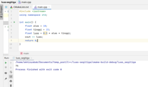 program menghitung luas segitiga menggunakan c++ - Pesona Informatika