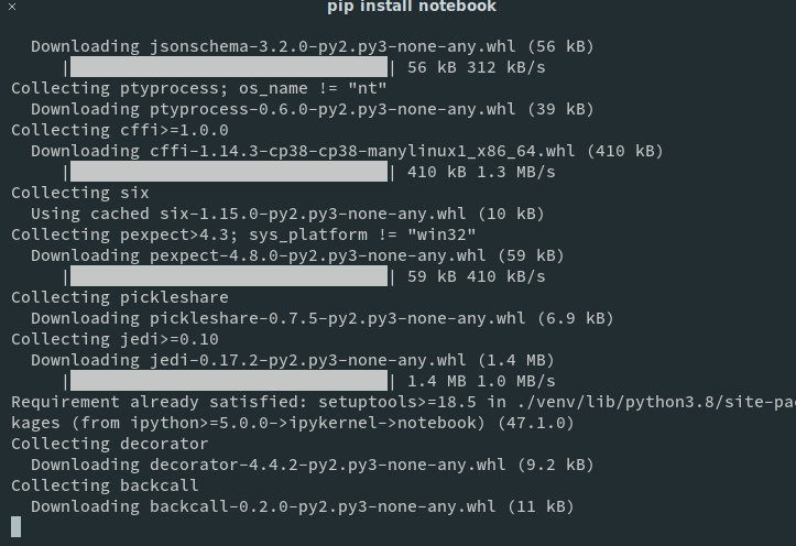 install jupyter notebook through pip