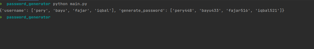 Проект генератор паролей python